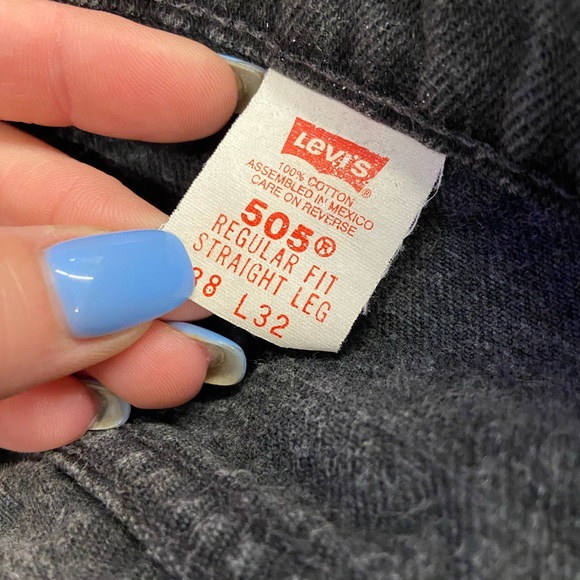 Vintage 505 Levi’s Orange Tab Black Straight Leg Jeans - Picture 16 of 16